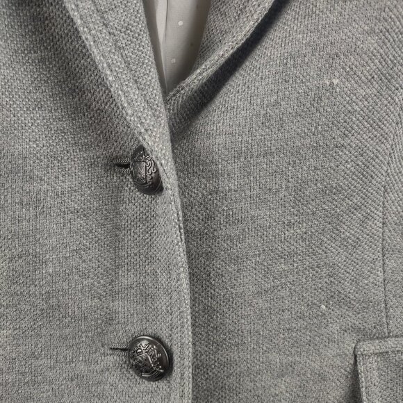 Women's Banana Republic Light Gray Academy Blazer Cotton Size 8 - Picture 5 of 8